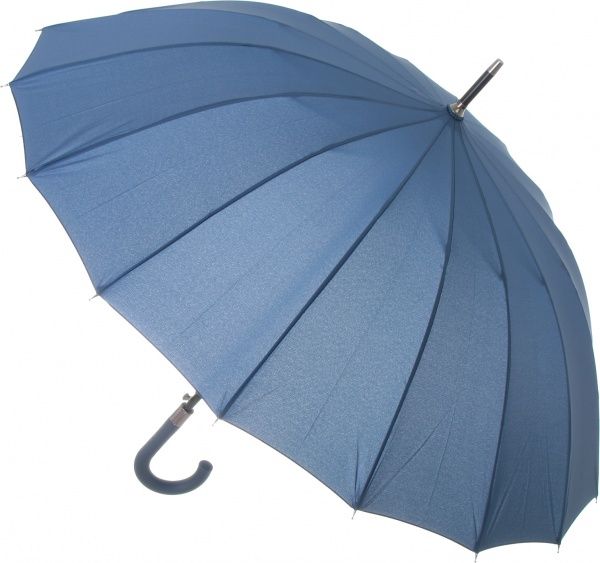 Зонт Классическая трость, автомат синий 