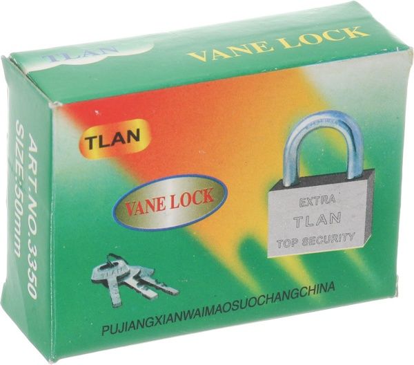 Замок навісний 50 мм хром відкритий (амбарний)