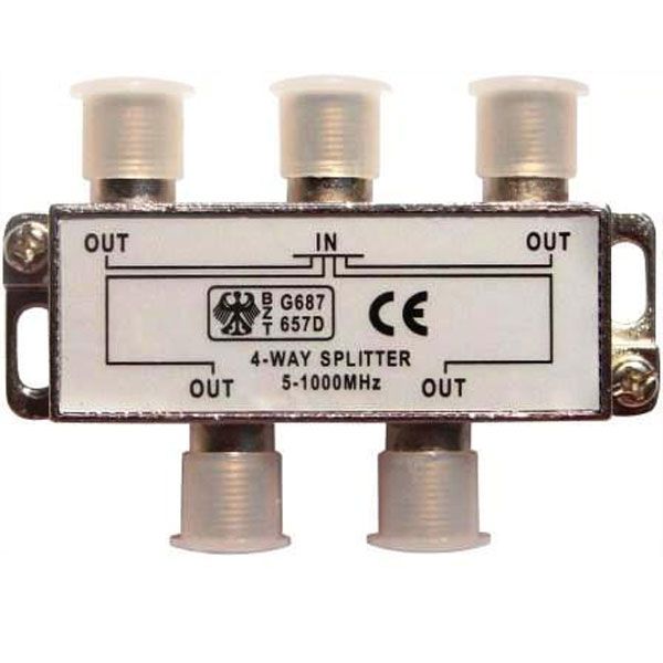 Розгалужувач телевізійний EMT на 4 виходи + 5 F-роз’ємів 2-0142