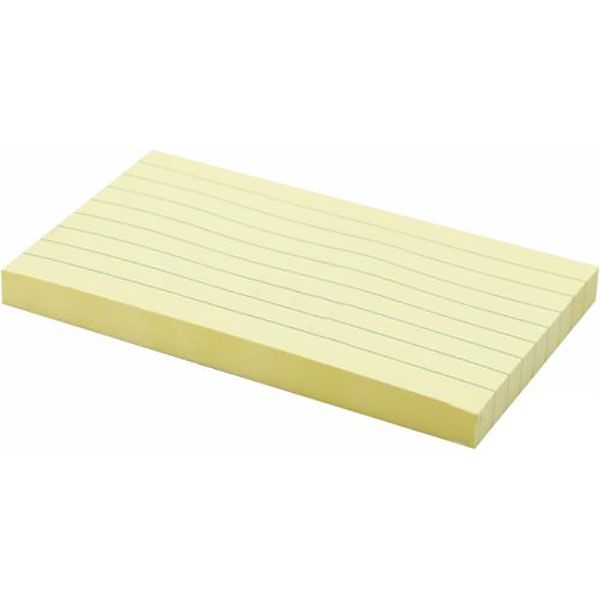 Стикер-закладинка 75x125 мм із липким шаром 100 шт. жовтий у лінію Optima®