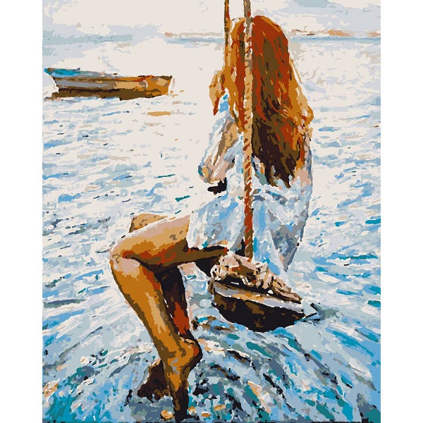 Картина за номерами Очікування 953818 40x50 см Santi 