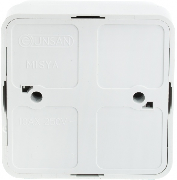 Вимикач двоклавішний Gunsan Misya з підсвіткою білий MS0511104