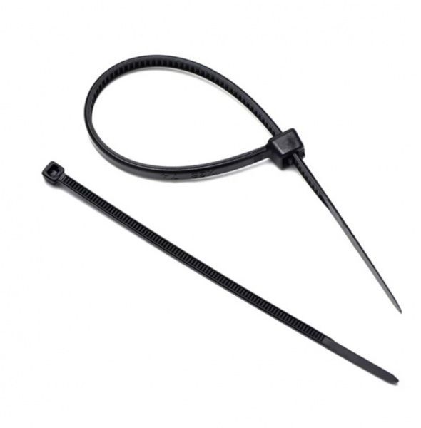 Хомут пластиковый нейлоновый 3.6x200 (100 шт./уп.) черный 