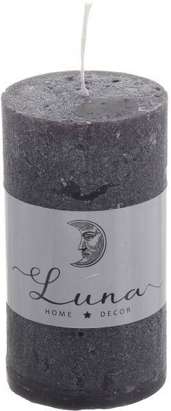 Свеча Рустик цилиндр черный Luna
