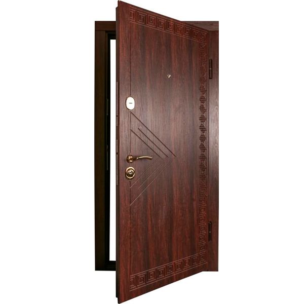 Двері металеві Кордон Престиж 689 2050х860х74 мм Горіх Морений праві