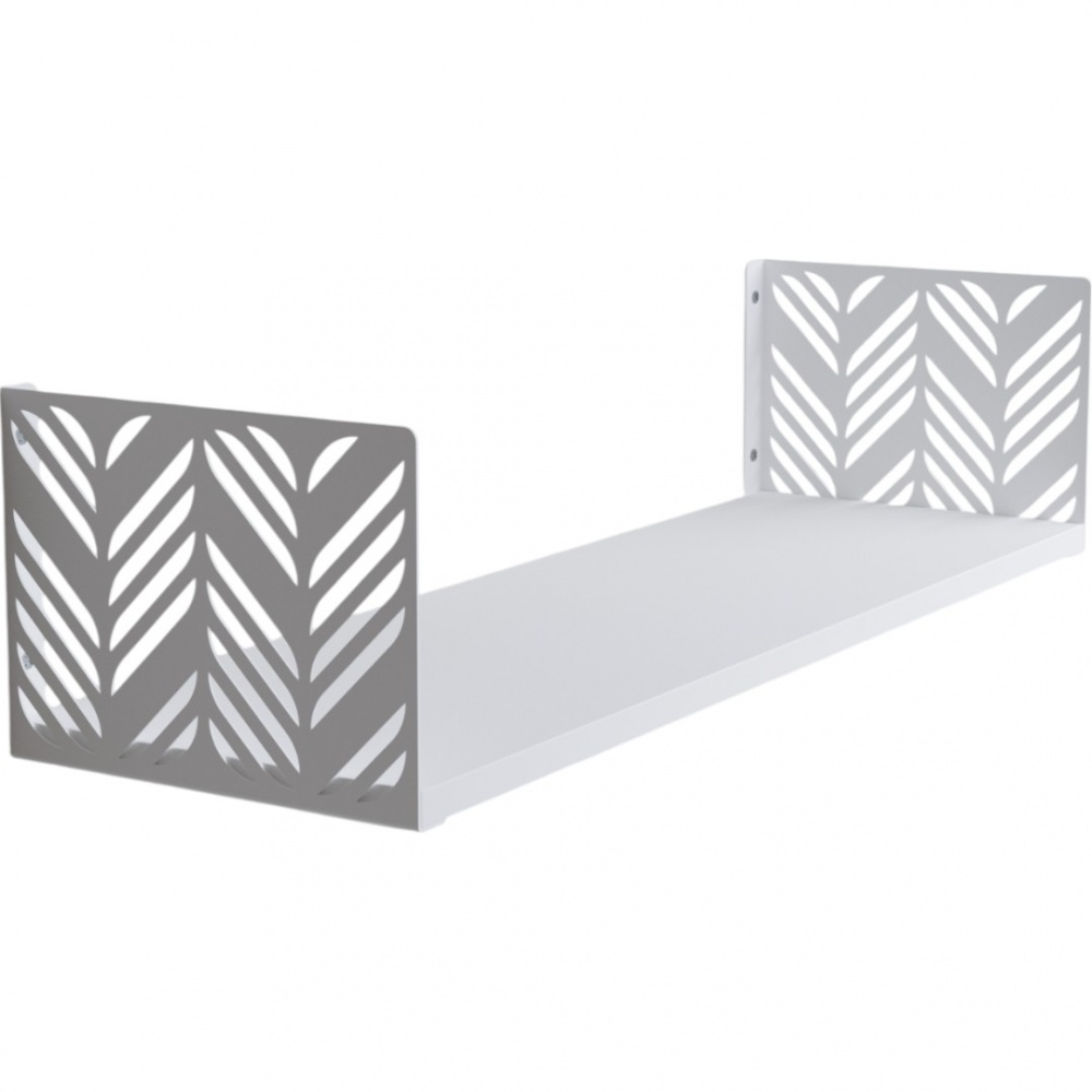 Полиця навісна Metkas Home Листя 170x900x220 мм білий (LPN01733 09022 11)