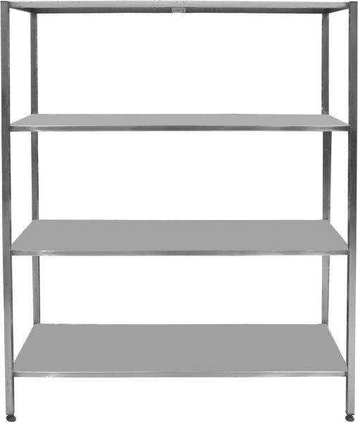 Стеллаж производственный на 4 полки Tehma 1500x500x1800 мм нержавеющая сталь