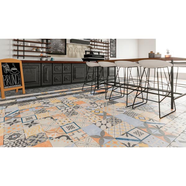 Плитка Golden Tile Ethno Мікс №7 Н8Б070/H81370 186x186 мм