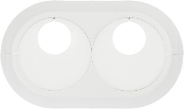 Планка декоративная двойная белая 20 мм