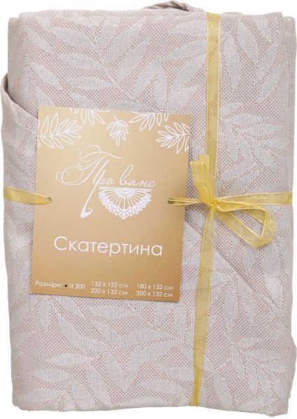 Скатерть Эльза d200 кофейное золото Прованс 