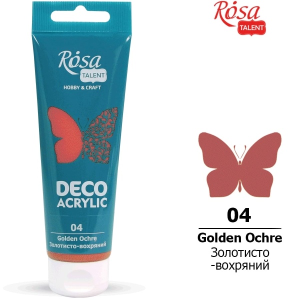 Акрил для декора Золотисто-охристый 75 мл Rosa Talent