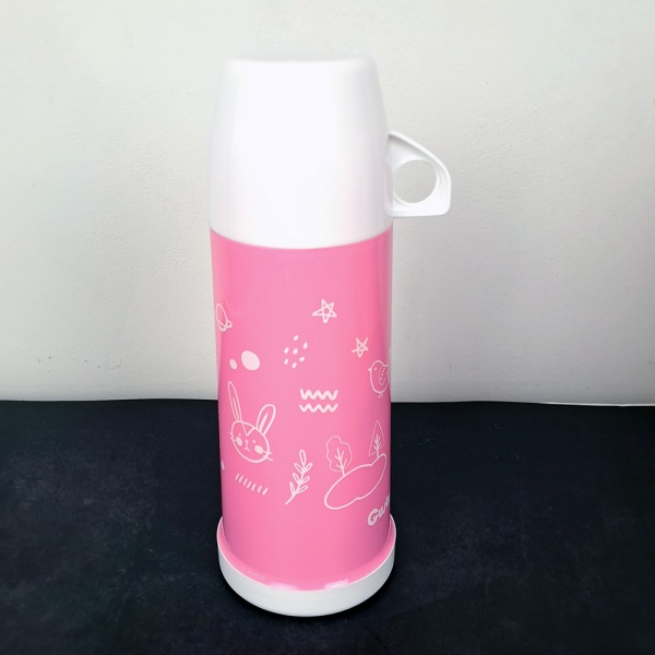 Термос GT118 Вухастики рожевий 450 мл Gusto