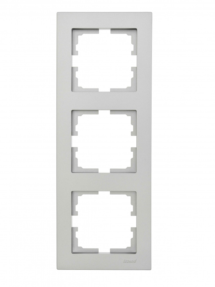 Рамка тримісна Lezard Vesna вертикальна сірий 742-3500-153