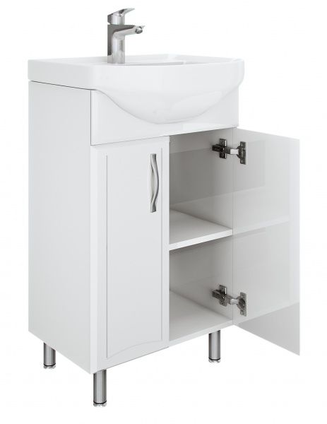 Тумба підлогова Прайм 50 МДФ білий глянець під умивальник Проксі-Colombo 50