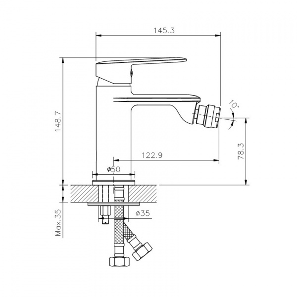 Смеситель для биде Koller Pool Line LN0300