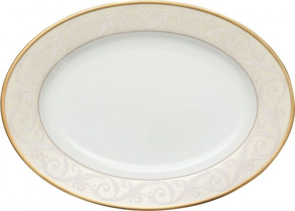 Блюдо овальне Nocturne Cold 38 см Narumi 