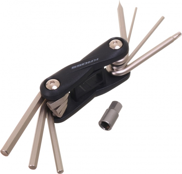 Мультитул велосипедный Kross T4CKU000162 Foolding Tool Smart 8 Function BK 