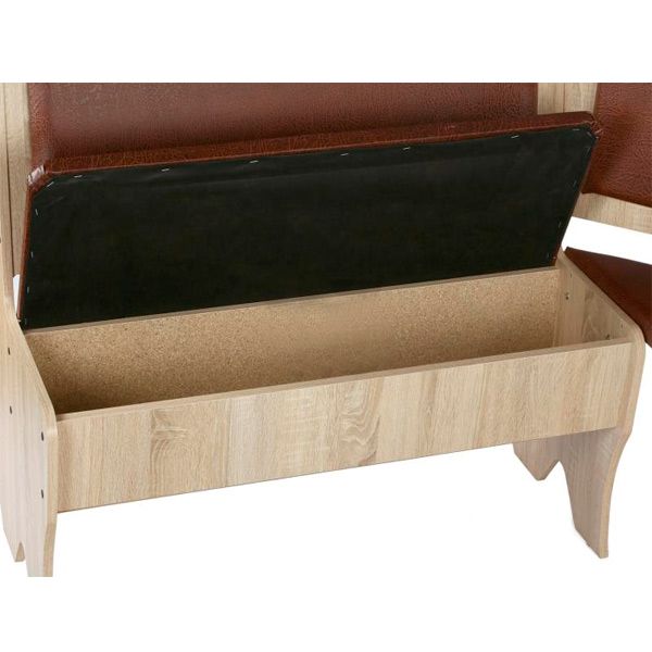 Уголок кухонный Компанит Император со столом и 2 табуретками дуб сонома бронза