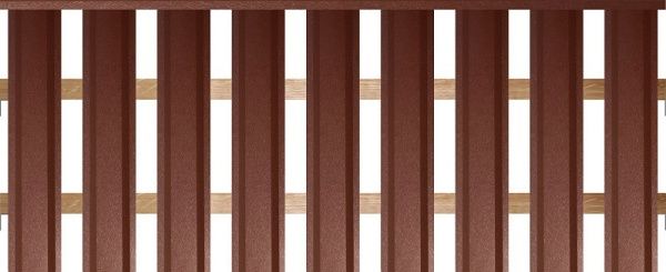 Декоративное ограждение Евроштакет Заборчик 500х1250 мм коричневый