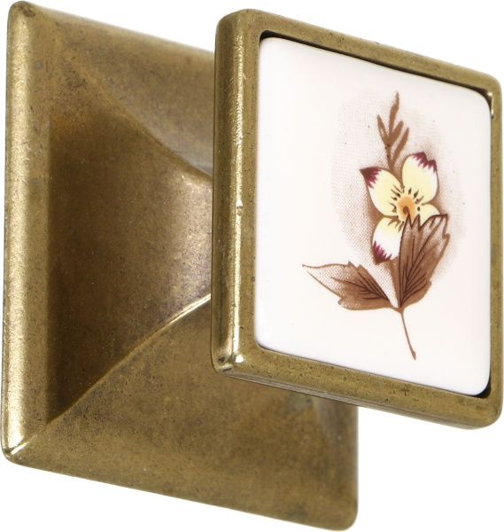 Меблева ручка K-302 G4/07 M врізна мм стара бронзаDC