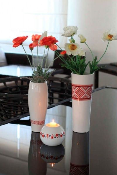 Ваза керамическая белая 702-33 Eterna