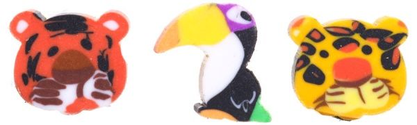 Набор ластиков Джунгли 12 шт.