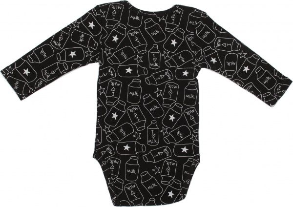 Боді Фламінго ясельний 2 шт. р.80 чорний/меланж 449-222 