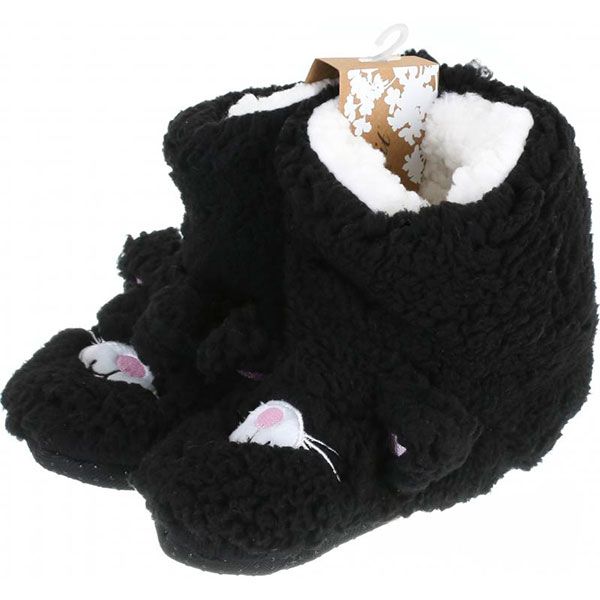 Капці домашні La Nuit Котик р. 36/37 чорний 