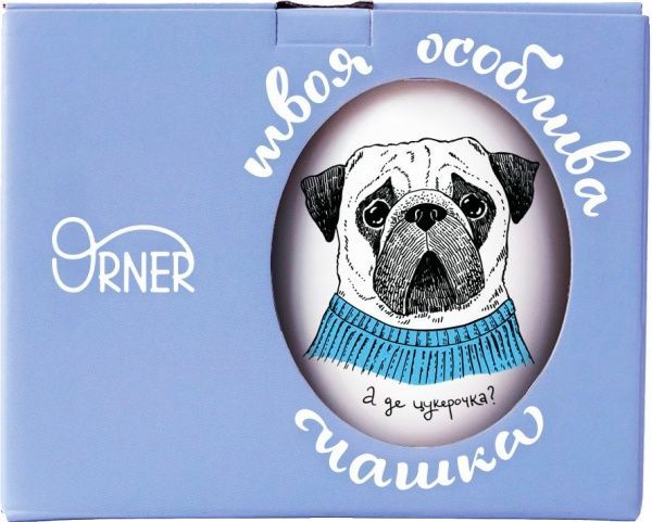 Чашка Мопс 450 мл Orner