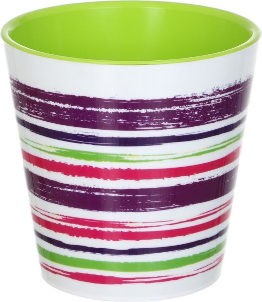 Горщик пластиковий Алеана Деко Фарби круглий 1,8л фуксія (114047) 