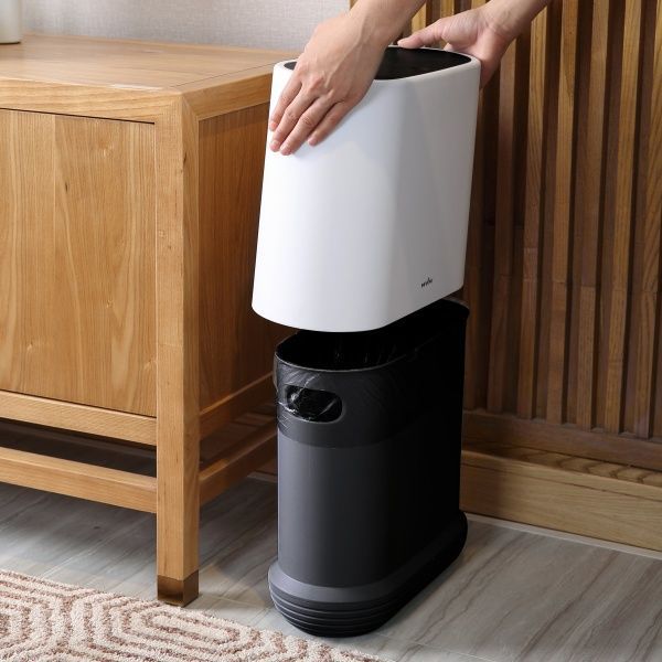 Ведро для ванной MVM BP-14 белый с черным