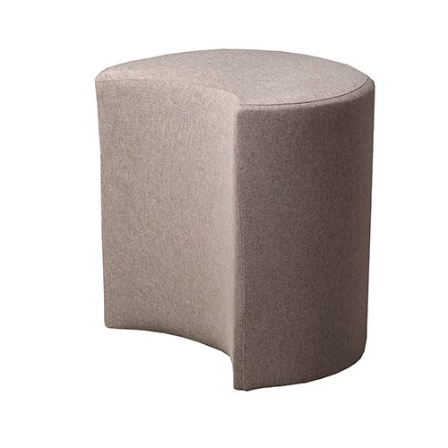 Пуф Марбет Полумесяц 400x400x240 мм Malaga №06 серый 