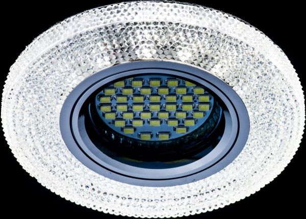 Светильник точечный Accento lighting MR16 с LED-подсветкой 3 Вт GU5.3 4000 К черныйпрозрачный ALHu-MKD-E004 