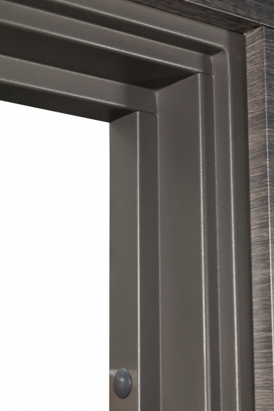 Двері вхідні Revolut Doors В-83 модель 184 венге сірий горизонт / білий 2050x950 мм ліві