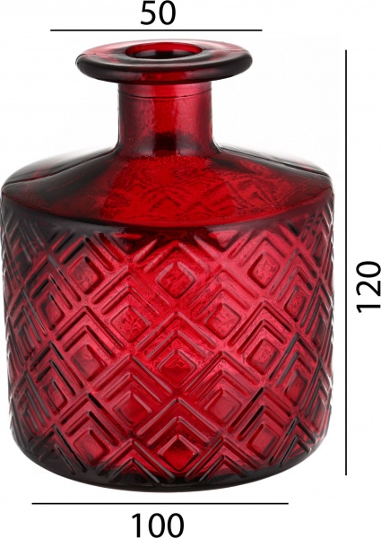 Ваза скляна San Miguel Nihon 12 см червона 