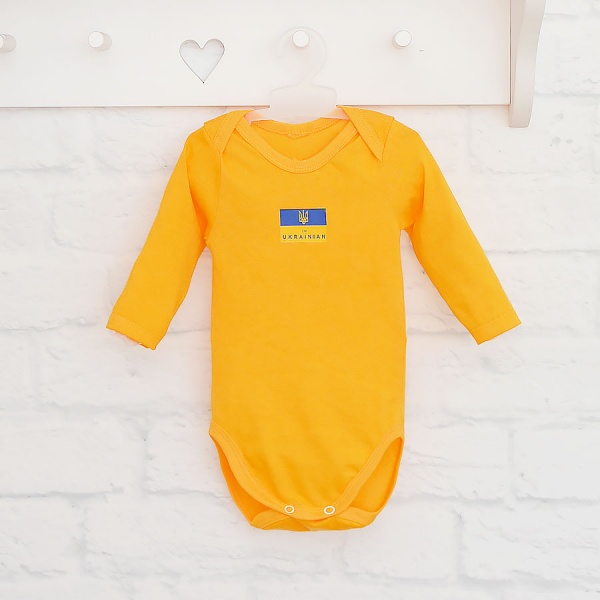 Боди унисекс Blanka Я Украинец р.80 желтый 110338 