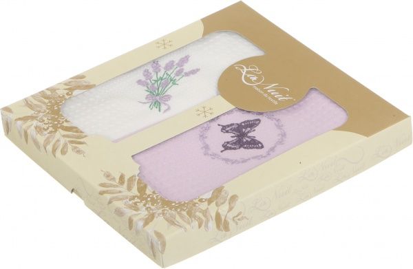 Набір рушників кухонних Прованс 2 шт. 45x60 см La Nuit фіолетовий/білий 