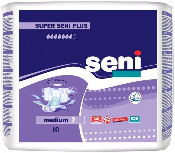 Подгузники для взрослых Seni Super Plus Medium средние 10 шт.