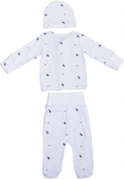 Комплект детской одежды Фламинго белый с принтом р.62 473-1009 