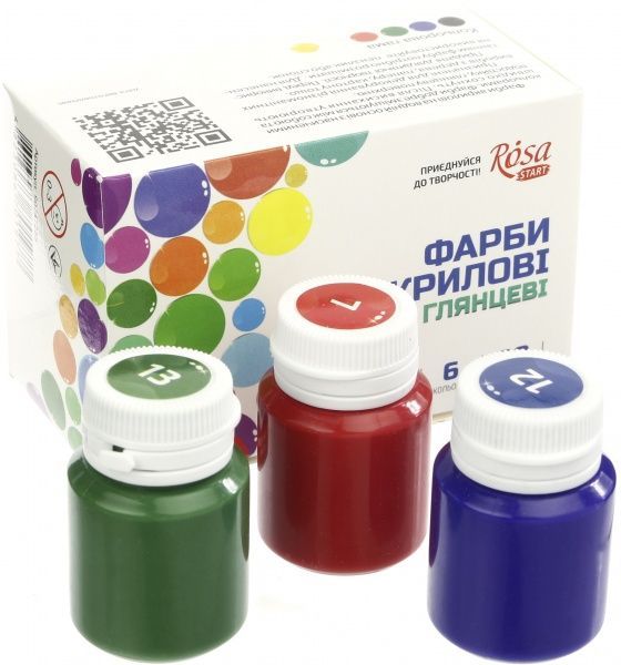 Набор красок акриловых для декора 20 мл Rosa Start
