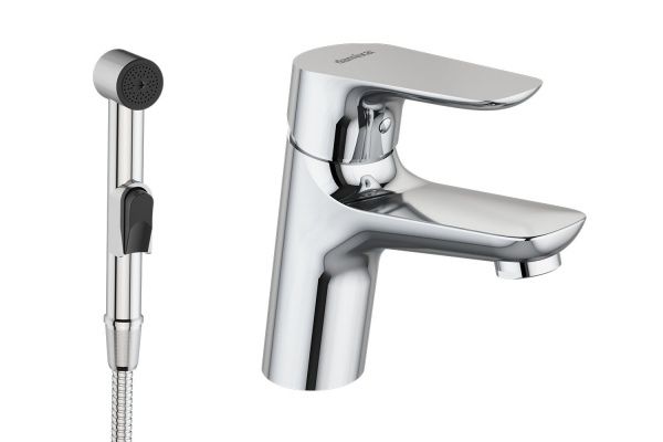 Змішувач для умивальника Damixa Origin Bit 770300000 з гігієнічним душем