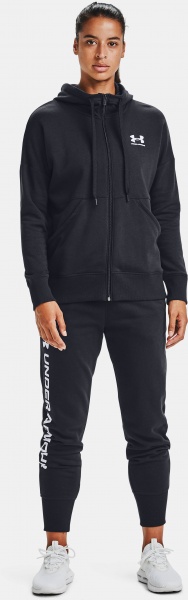 Джемпер Under Armour RIVAL FLEECE FZ HOODIE 1356400-001 р. XL черный
