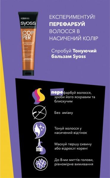 Бальзам Syoss Color Booster холодный каштановый 150 мл