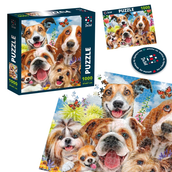 Пазли картонні De.tail Селфі песиків DT1000-04
