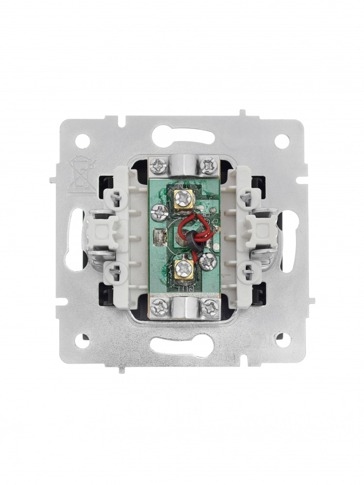 Розетка TV прохідна 1 без заземлення Lezard Vesna IP20 антрацит 742-4288-129