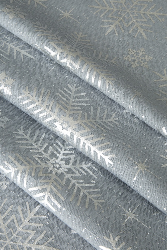 Скатерть Snowflakes 140x220 см серый Luna