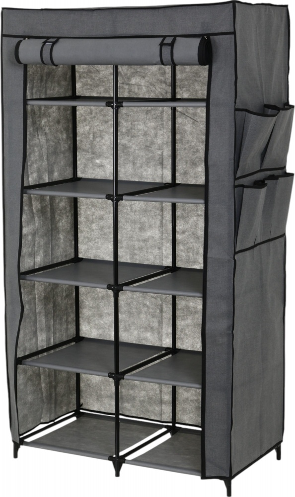 Тканевый шкаф Sensio TWINS 1560х870х460 мм серый с черным