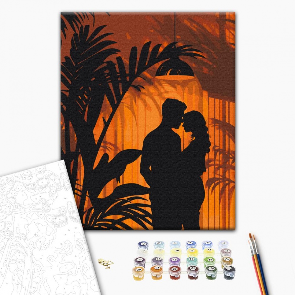 Картина по номерам Тени влюбленных 40х50 см Brushme