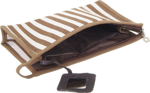 Косметичка Полоска Макси B5111 коричневый 