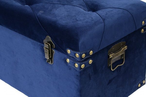 Скриня-пуф Art&Crafts Велюр 64х35х33 см синій 